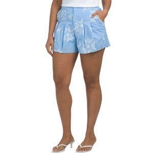 CIEBON Zaree Embroidered Pleat Shorts